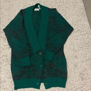 Vintage oversized knit cardigan sweater M